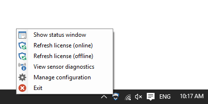 The Blank-it system tray icon