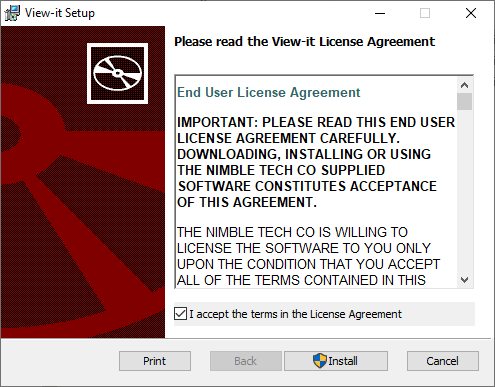 Installer - End User License Agreement